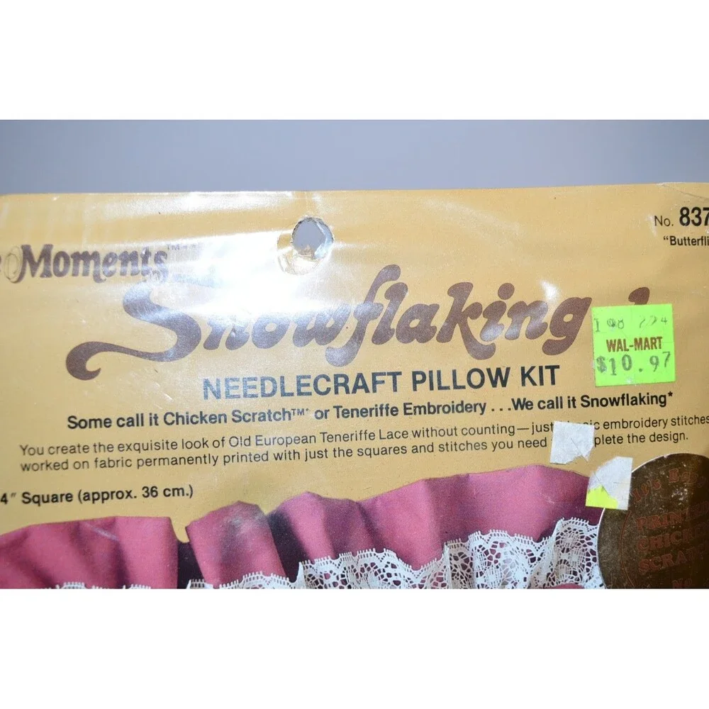 Vtg Creative Moments Pillow Kit 8375 Butterflies 14